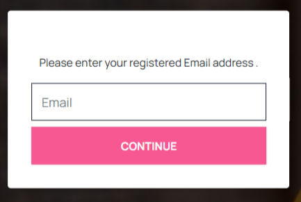 Forgot password screenshot